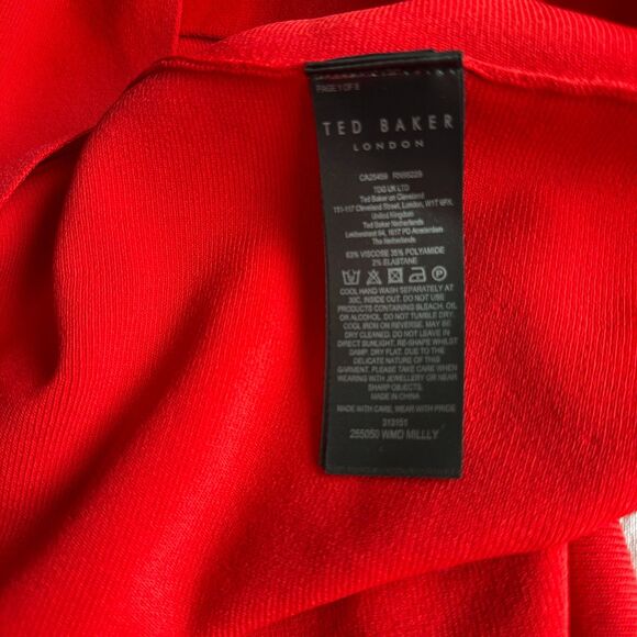 Ted Baker Milly red sweetheart sweater dress– Size 5 (US L), Fitted & Flared - Picture 8 of 11
